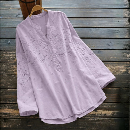 Pure Cotton Schiffli Embroidered Top for Women