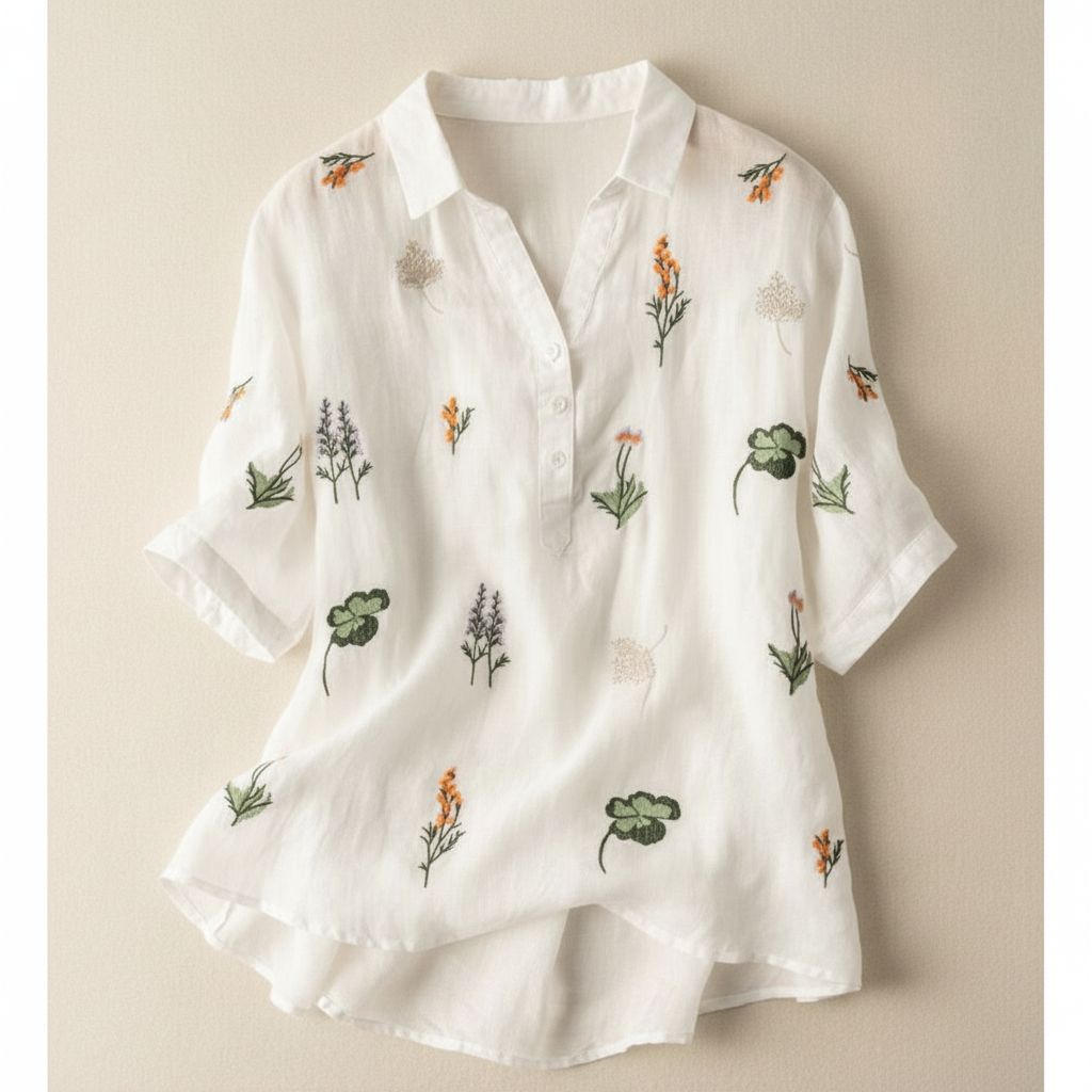 Pure Cotton Embroidered Casual Wear Top
