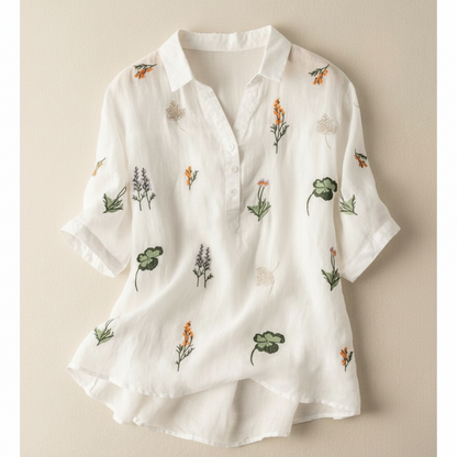 Pure Cotton Embroidered Casual Wear Top