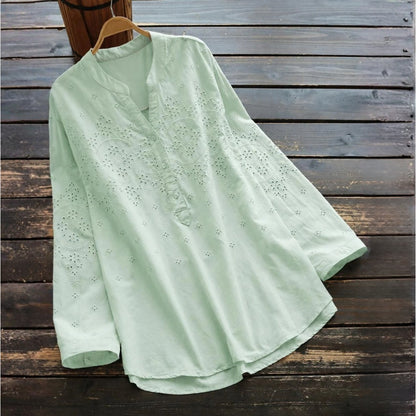 Pure Cotton Schiffli Embroidered Top for Women