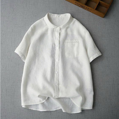 Classic Pure Cotton Plain Shirt With Pocket