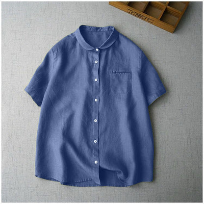 Classic Pure Cotton Plain Shirt With Pocket